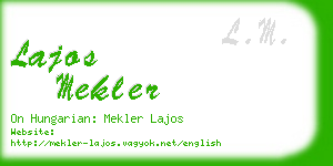 lajos mekler business card